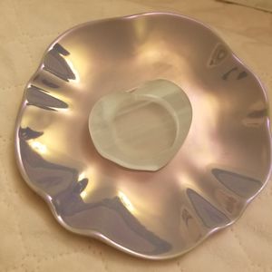 Selenite Heart Love Candle Holder